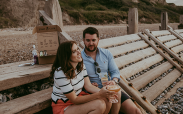 Founders sipping alcohol free cocktails