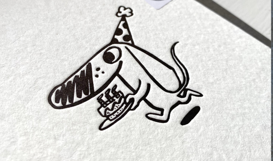 Party Sausage Letterpress birthday card