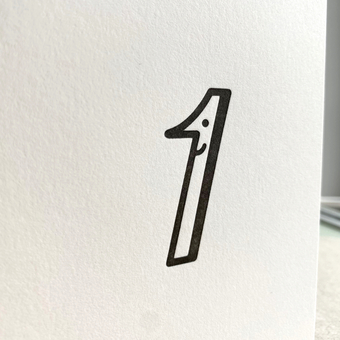 1- Letterpress luxury hand printed 1st Birthday card