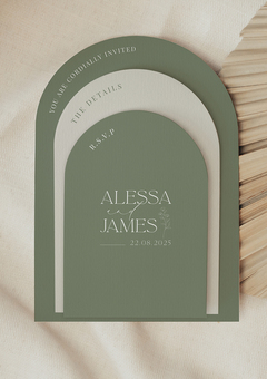 Beautiful arched invitation suite