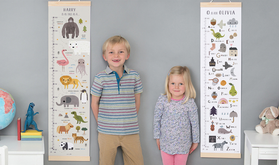 Personalised canvas height charts