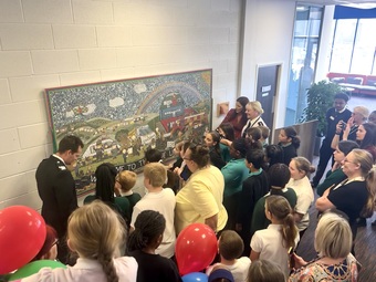 Unveiling day at the Blue Light Hub 