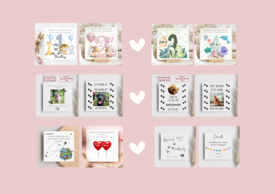 Celebrate the important occasions with a personalised card for all reasons