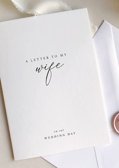 Letter to my Wife Wedding Day Card