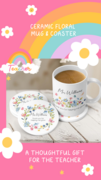 personalised mug and coaster gift set