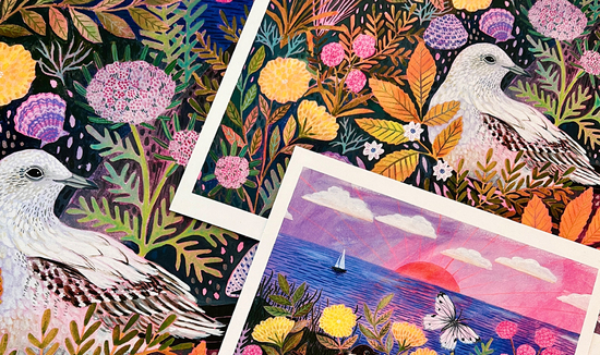 Bonbi Forest Clifftop Meadow Prints