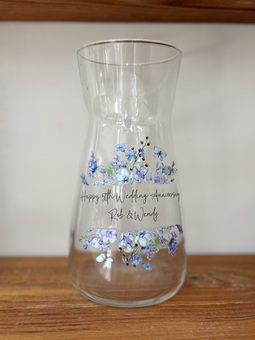 Personalised wedding anniversary vase