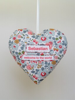 New Baby Liberty Print Heart