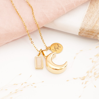 Personalised Memorial necklace in gold