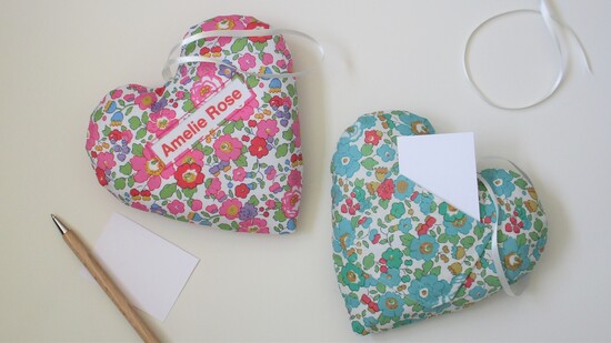 New Baby Liberty Print Heart