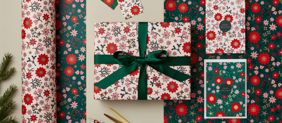 Patterned Charity Christmas Cards and Christmas Wrapping Paper