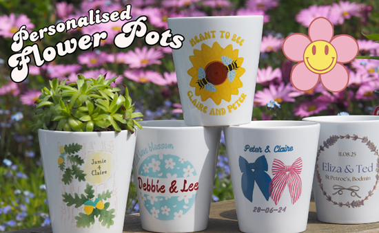 personalised flower pot shop