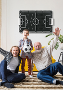 sports lover games, football table game, wall mounted unique design, versatile wall art, functional and modern, playable game wall sculpture