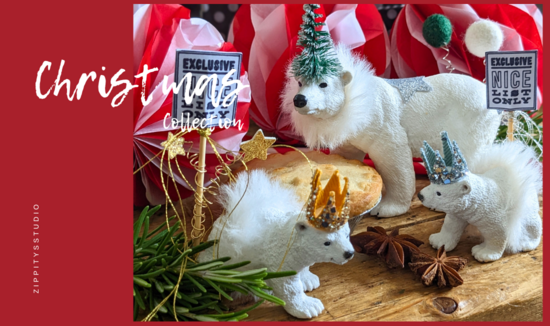 Zippitysstudio image featuring a collection of Christmas polar bears