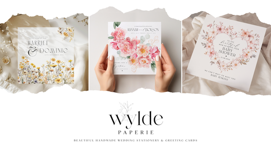 Beautiful wedding stationery and handmade greeting cards