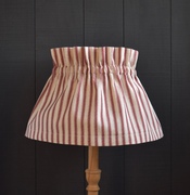 Dolly Red Ticking Stripe Scrunchie Lampshade