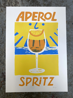 Aperol Spritz screenprint