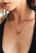 Dainty Womans gold dome Necklace