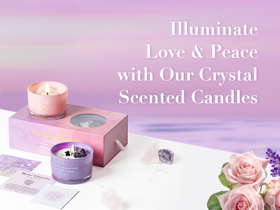Crystal Infused Scented Candle Due Gift Set