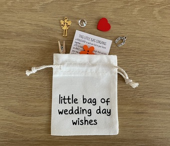 wedding gift - little bag of wedding day wishes