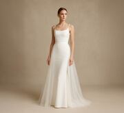 Tulle bridal overskirt