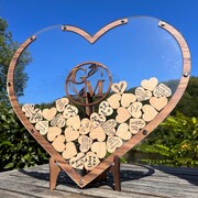 Alternative wedding guestbook, heart drop box