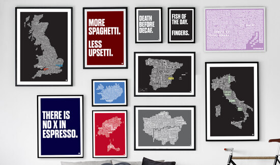 Print examples on wall