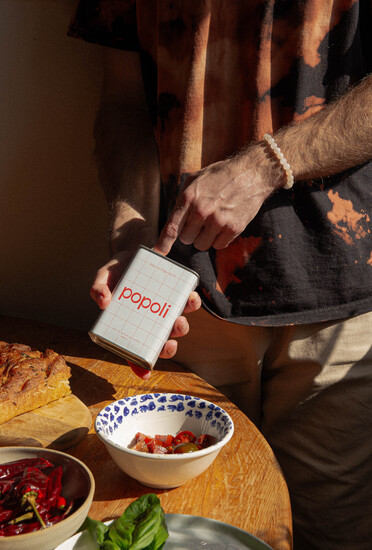 Popoli extra virgin olive oil bottle lifestyle picture