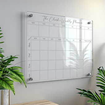 Simple Black and White Weekly Family Planner