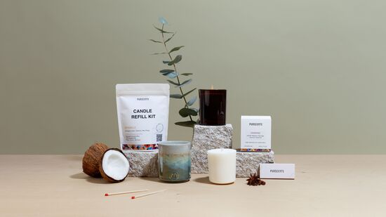 Purscents range of candle refills and jars