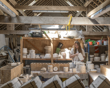 View of the studio at The Wirksworth Pottery Company