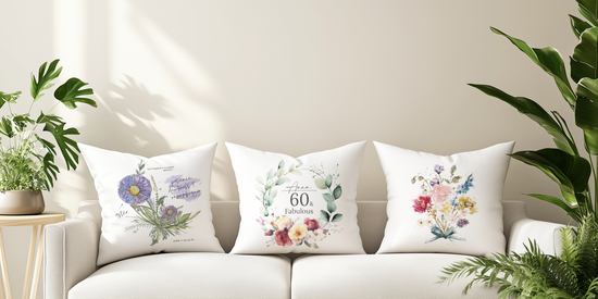 Family Birth Month Flowers Cushion
